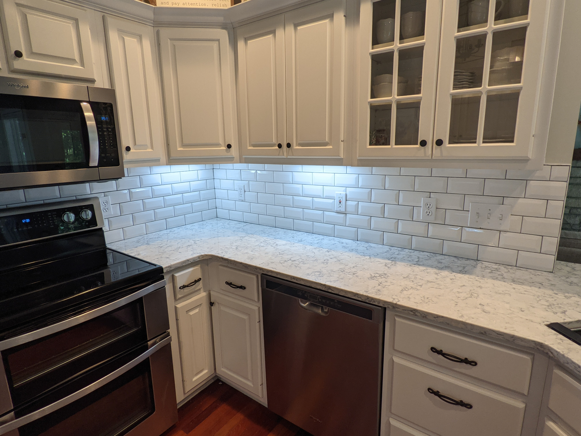 Kitchen Backsplash Tile project in New Haven, IN by Hometown Handyman FW